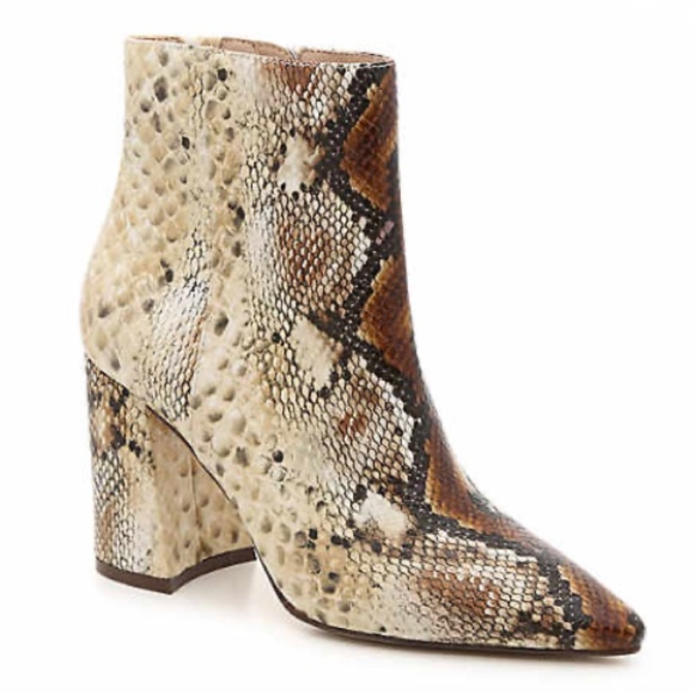 Charles by Charles Davis snake skin bootie